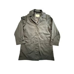 London Fog Women's Trench Coat Jacket Black Size Small